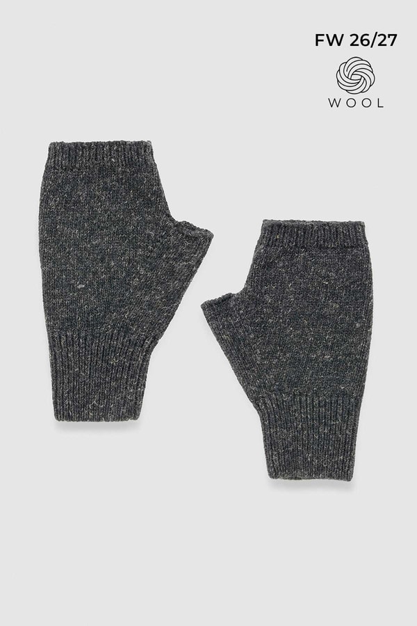 Mısırlı Unisex Yün Eldiven Siyah