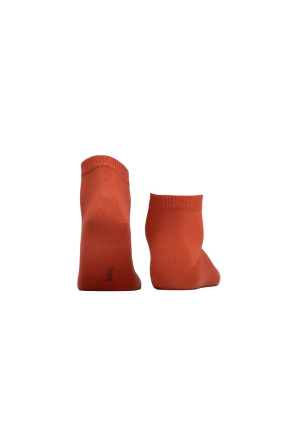 Unisex Bambu Diyabetik Sneaker Çorap Pas Kırmızı