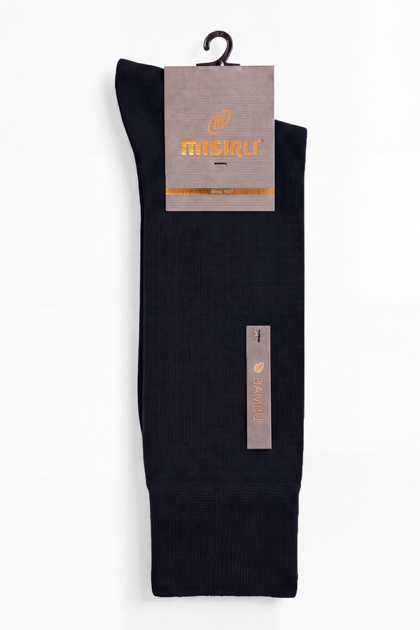 Unisex Bambu Microfiber Süper İnce Uzun Soket Çorap Siyah