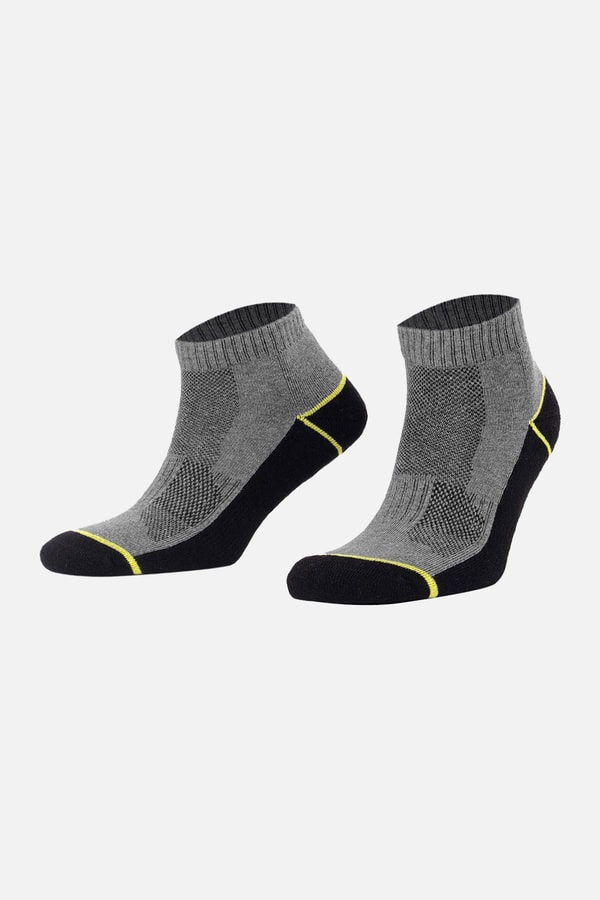 Unisex Coolmax 2 Çift Kısa Konç Çorap Siyah-Beyaz