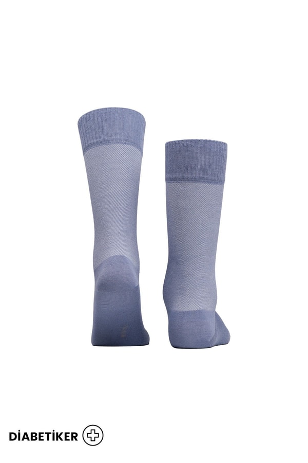 Unisex Diyabetik Bambu Soket Çorap Gece Mavisi