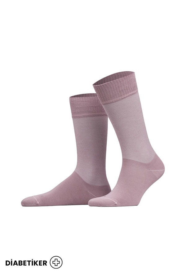 Unisex Diyabetik Bambu Soket Çorap Lavender