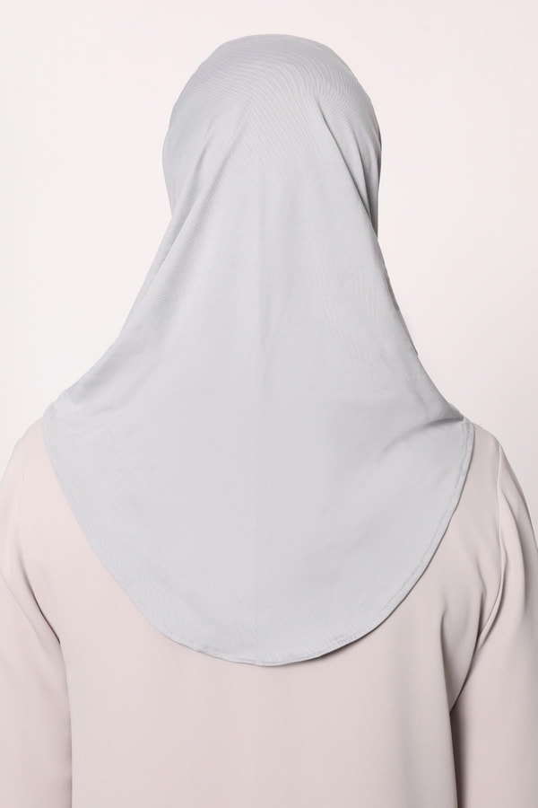 Açık Gri Hijab Sport Bone