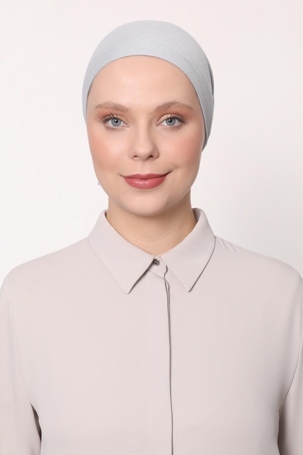 Açık Gri Battal Kalıp Bone