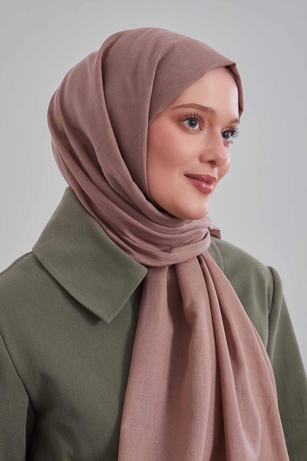 Açık Kahve Düz Tensel Şal