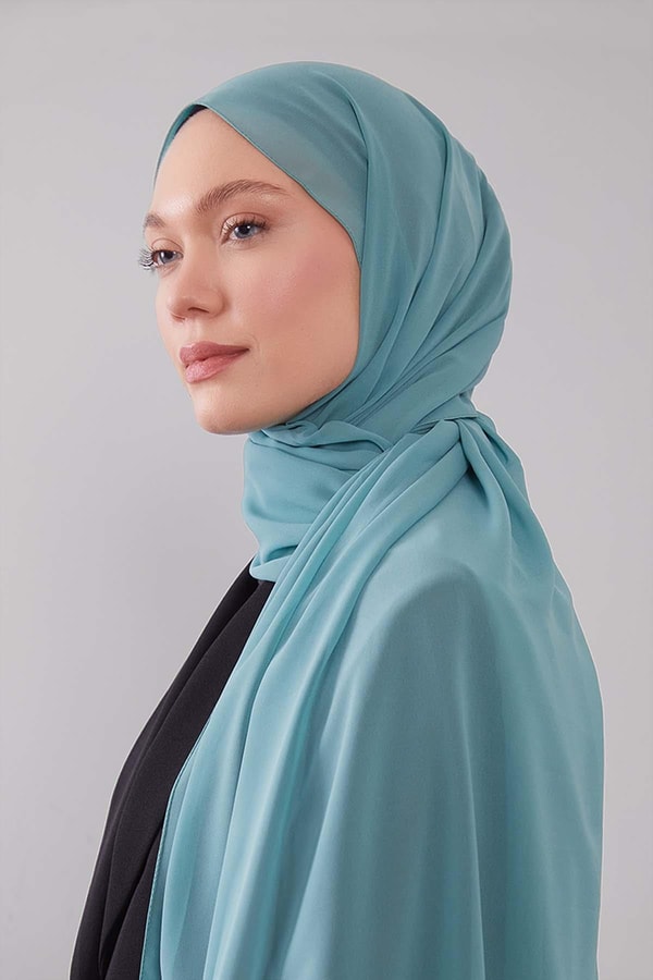 Açık Yeşil Lux Şifon Şal