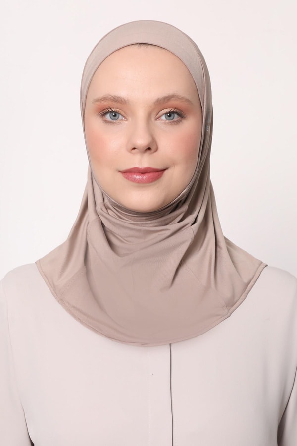 Açık Vizon Hijab Sport Bone
