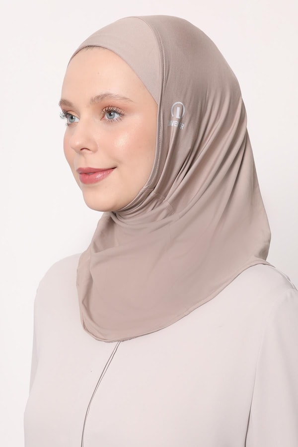 Açık Vizon Hijab Sport Bone