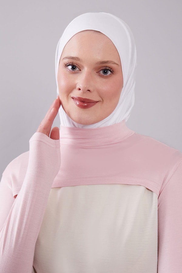 Açık Pudra Pratik Boyunluklu Kolluk