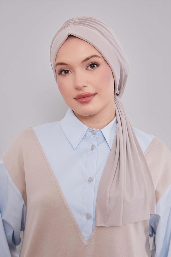 Açık Taş Kelebek Desen Hazır Şal