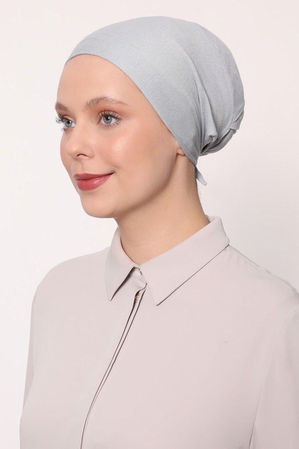 Açık Gri Battal Kalıp Bone