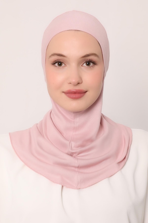 Açık Pudra Hijabchi Boyunluklu Bone