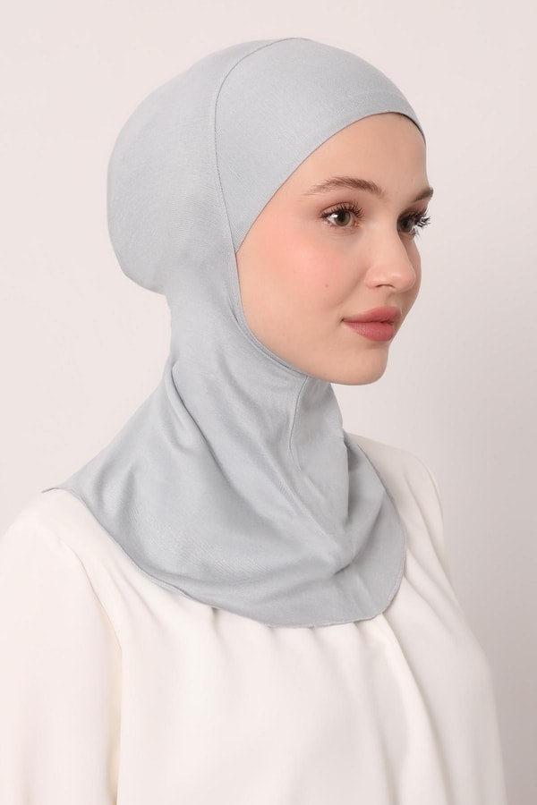 Hijabchi Büyük Boyunluklu Bone Açık Gri