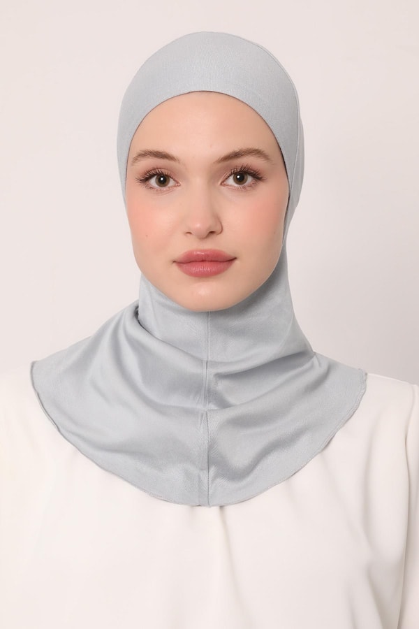 Hijabchi Büyük Boyunluklu Bone Açık Gri