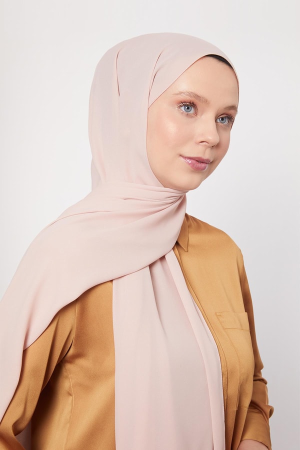 Açık Somon Lux Şifon Şal