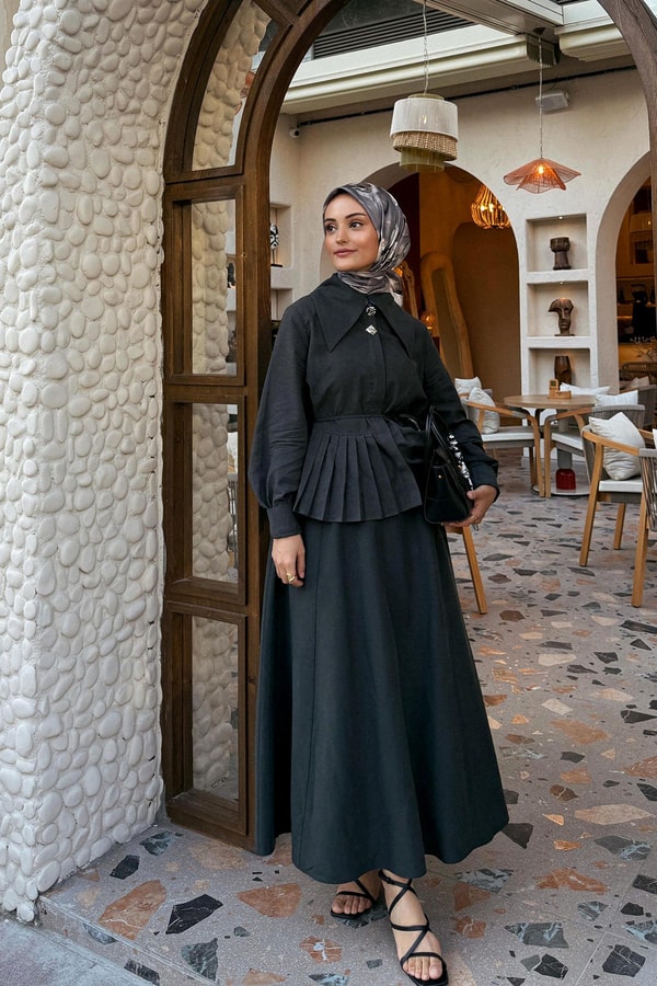 Antrasit Etek Ucu Pileli Cupra Etek Takım