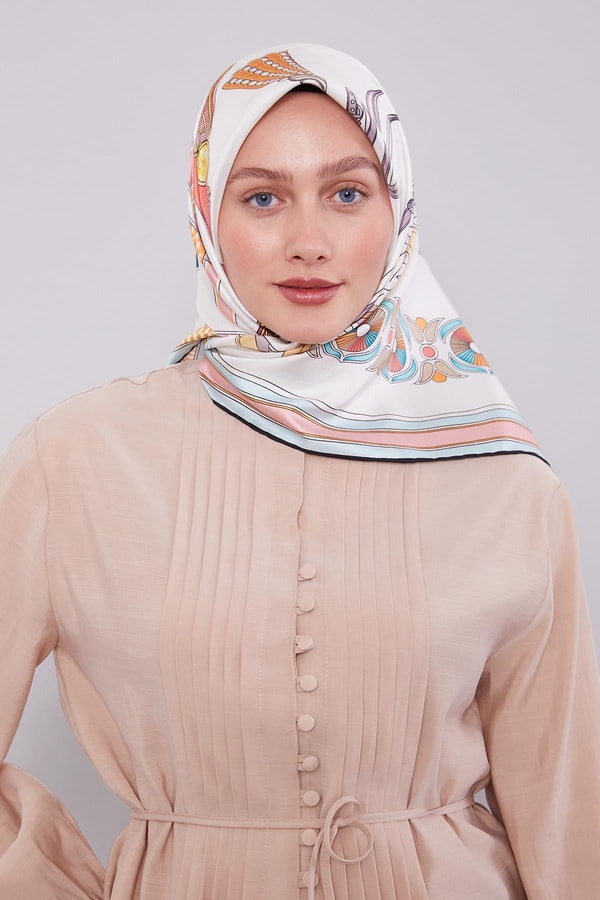 Bebe Mavisi Twill İpek Eşarp Lunera Koleksiyonu