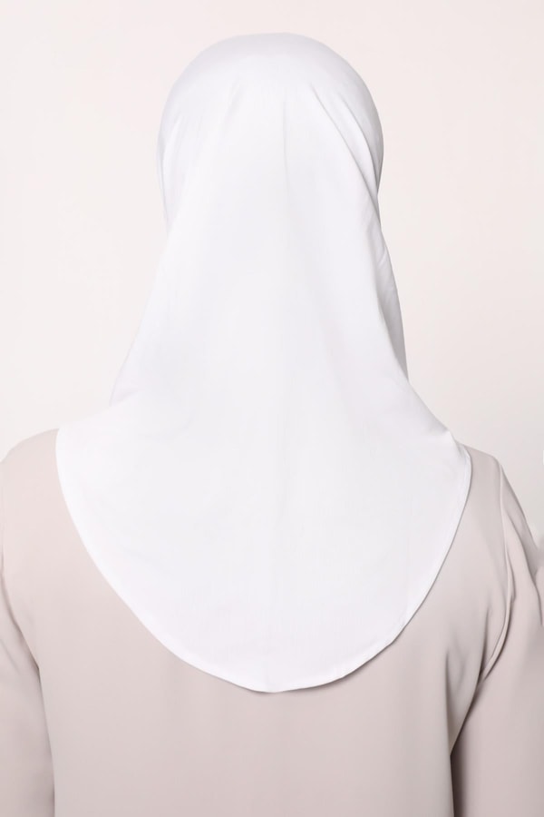 Beyaz Hijab Sport Bone