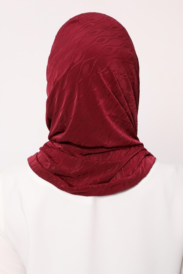 Bordo Premium Hazır Şal