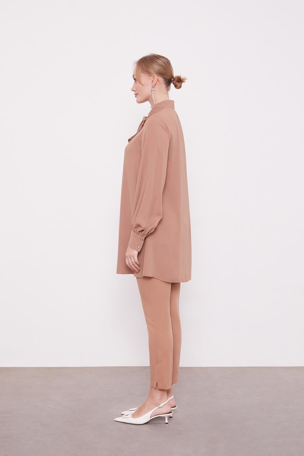 Dar Paça Pantolon Camel