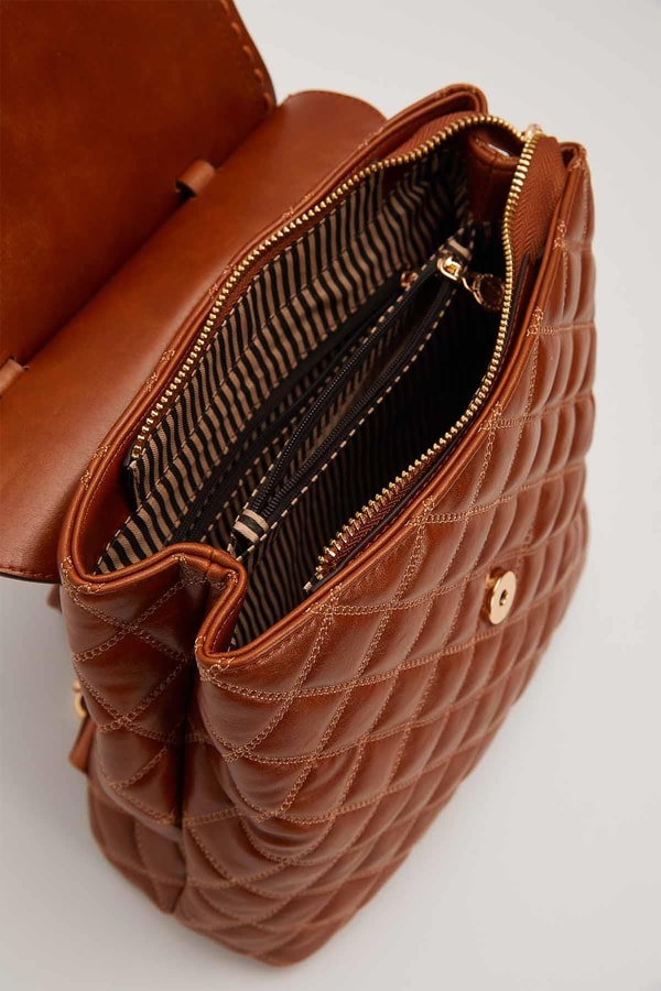 Camel Kapitone Model Sırt Çantası