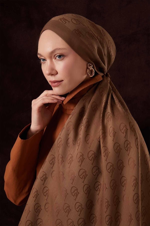 Camel LVD Baskılı Naia Jakar Şal