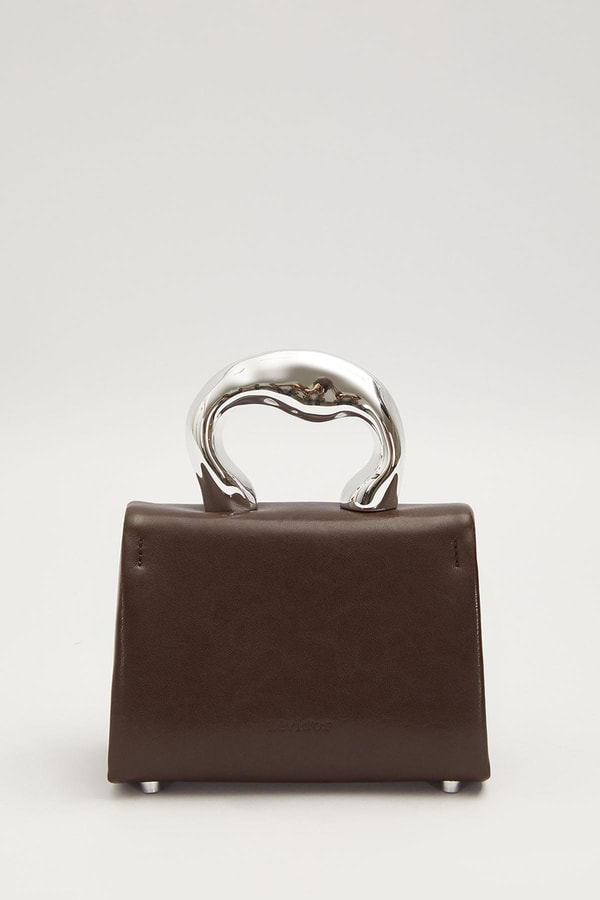 Camel Metal Aksesuar Tokalı El Çantası