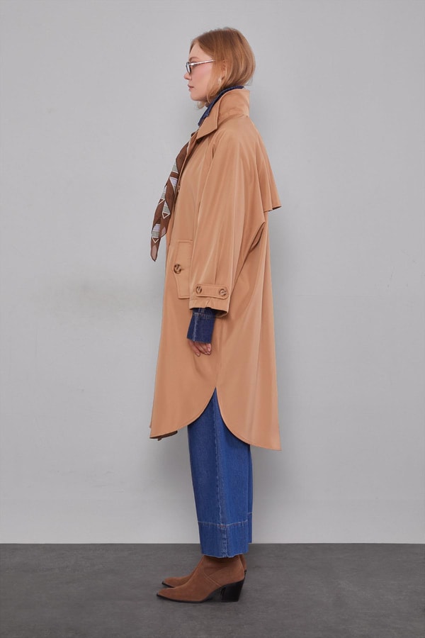 Camel Oversize Trençkot