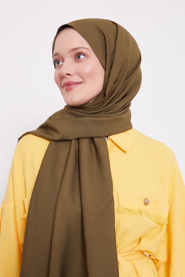 Çimen Yeşili Leola Düz Şal