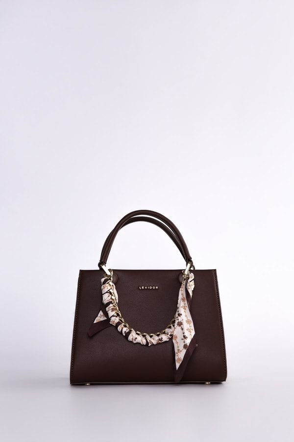 Fularlı Zincir El Çantası Camel