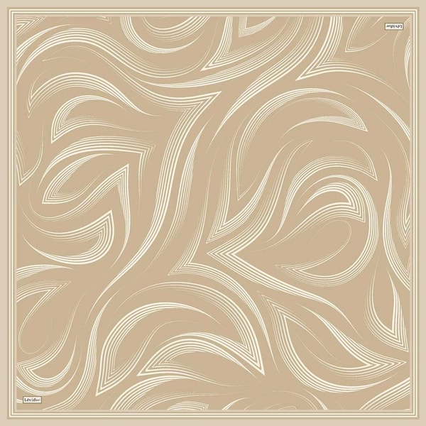LevidorGold Soft Dalga Desenli Twill İpek Eşarp
