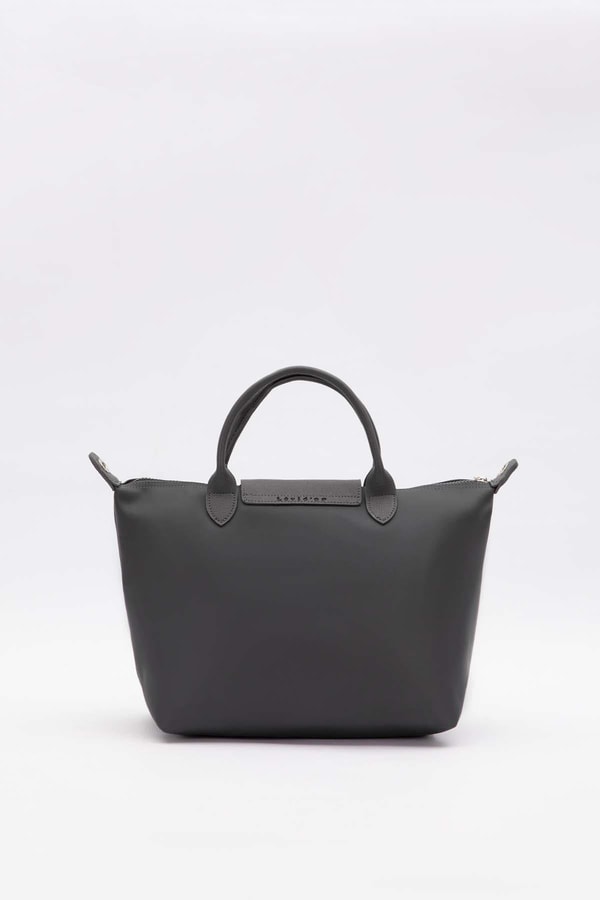 Gri Deri Kapaklı Omuz Çantası