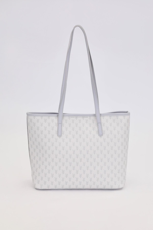 Gri Gold Akseusar Detaylı Omuz Çantası