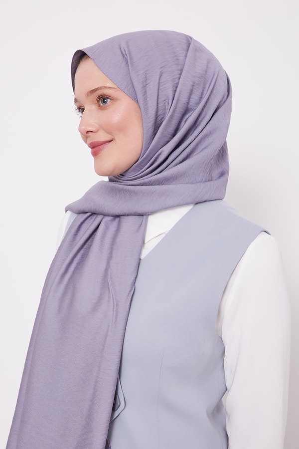 Gri Leola Düz Şal