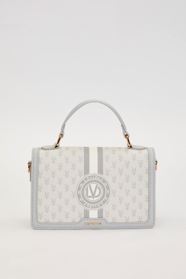 Gri Logolu Monogram Desen El Çantası