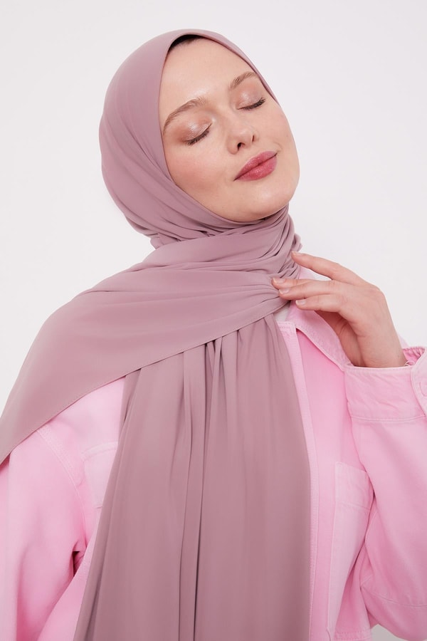 Gül Kurusu Düz Sandy Şal