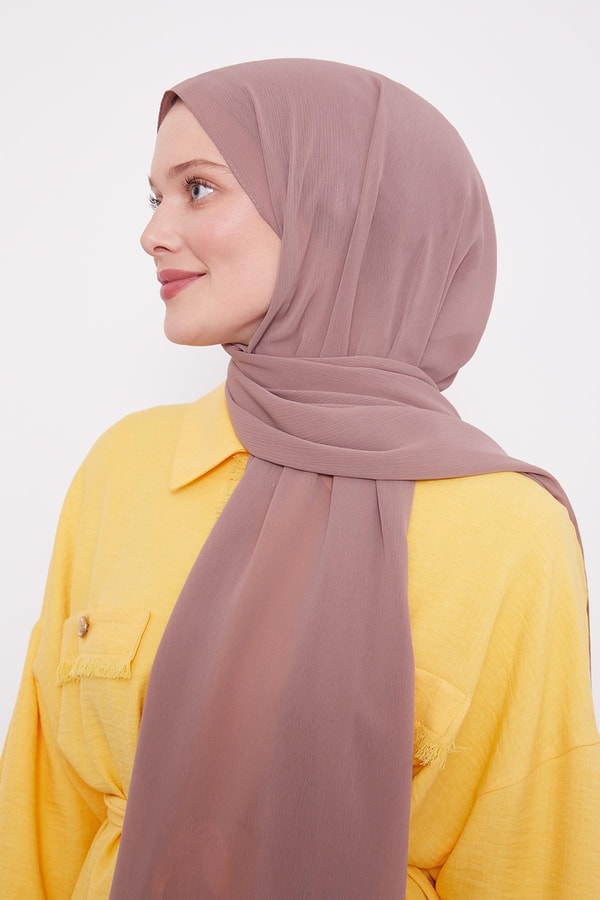 Gül Kurusu Krinkıl Düz Şal