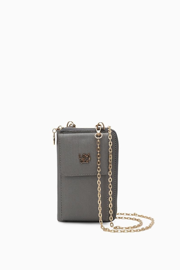 Gümüş Ön Cepli Zincirli Cüzdan