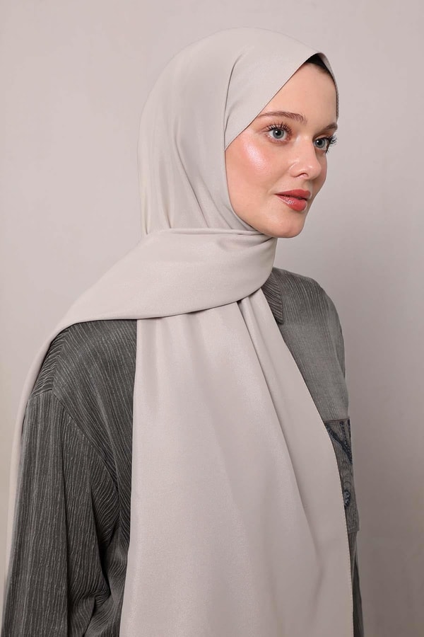 Gümüş Platinum Abiye Şal