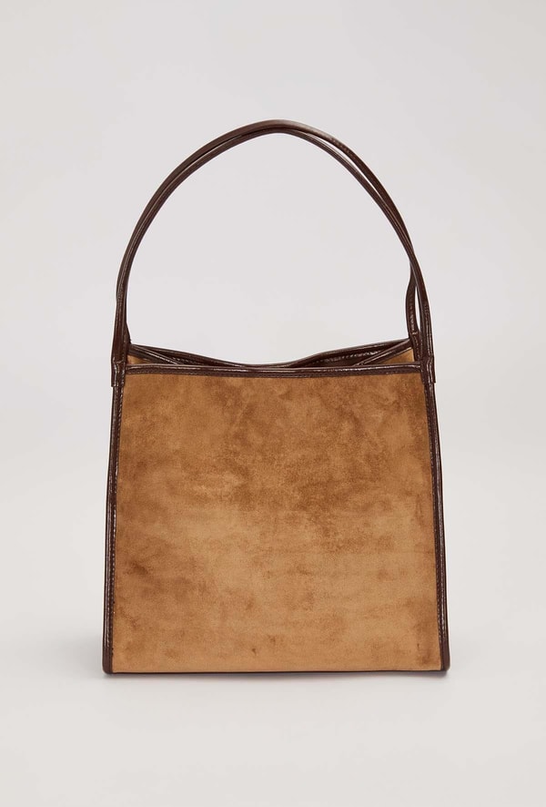 Haki Dikdörtgen Form Geniş Omuz Çantası