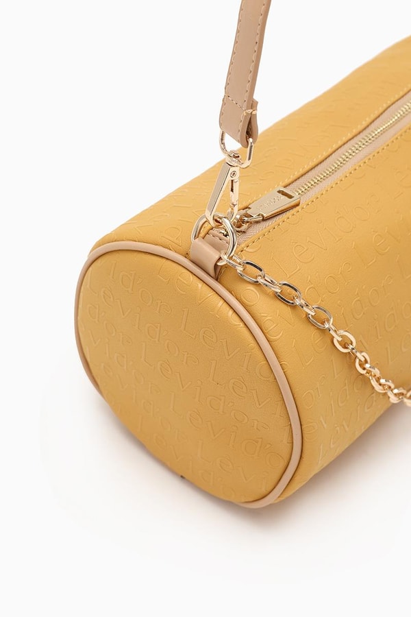 Hardal Baskılı Silindir Model El Çantası