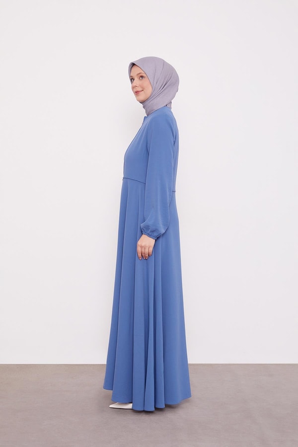 İndigo Geniş Etekli Ferace