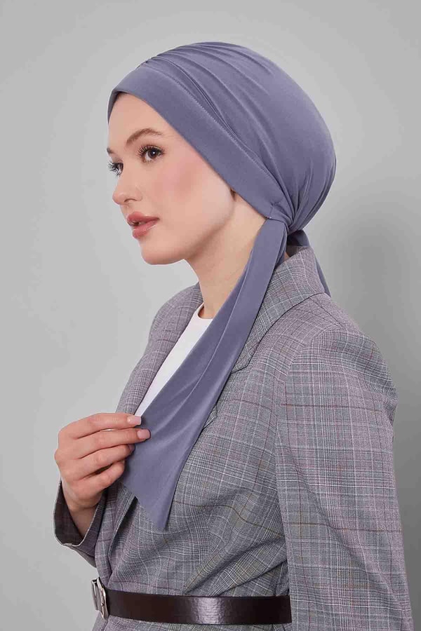 Koyu Gri Kelebek Desen Hazır Şal