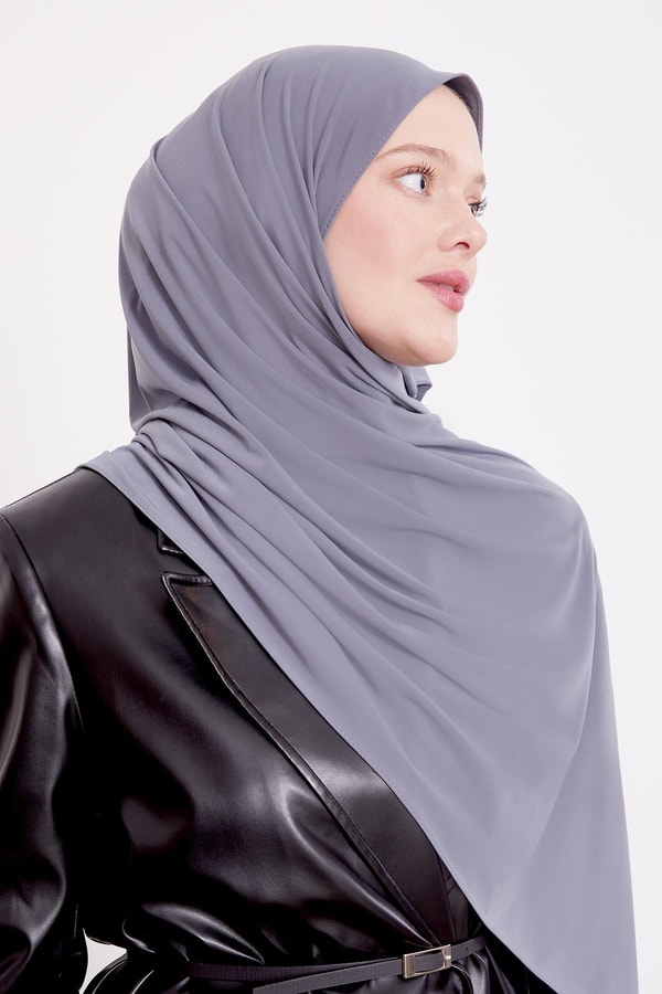 Koyu Gri Düz Sandy Şal