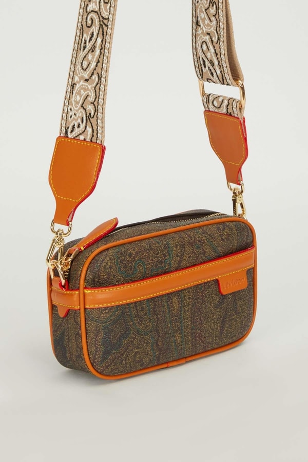 Kahve Desenli Askılı Omuz Çantası