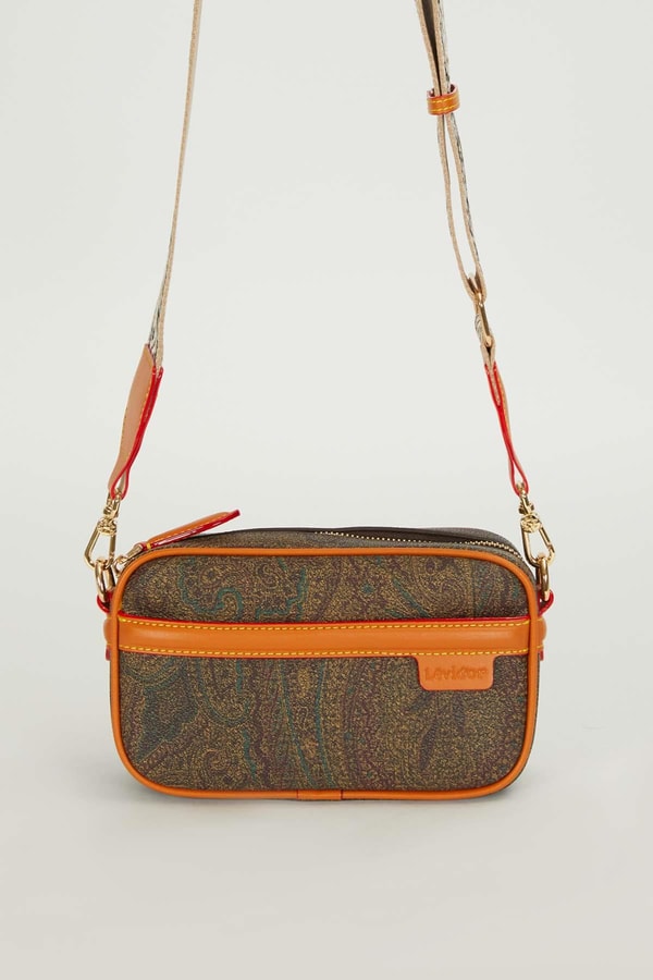 Kahve Desenli Askılı Omuz Çantası
