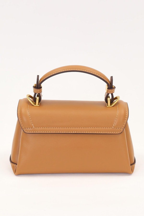 Kahve Kilit Çevirmeli Omuz Çantası