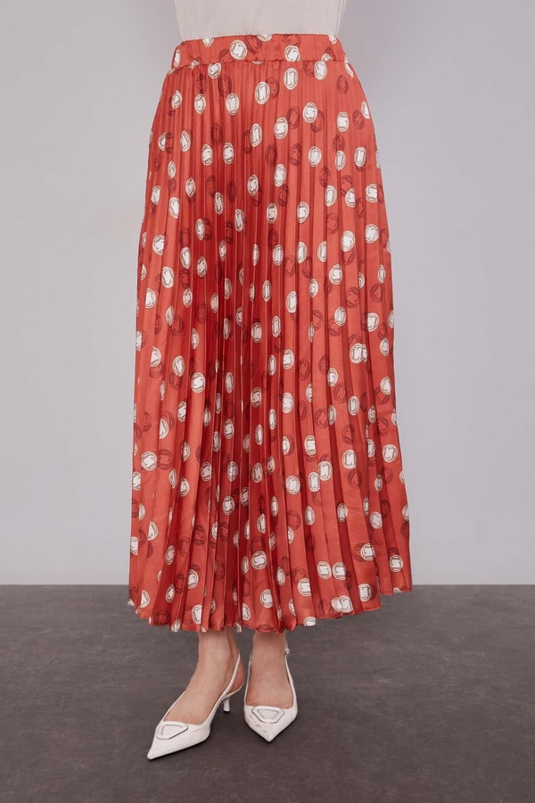 Kiremit Piliseli Desenli Etek Takım