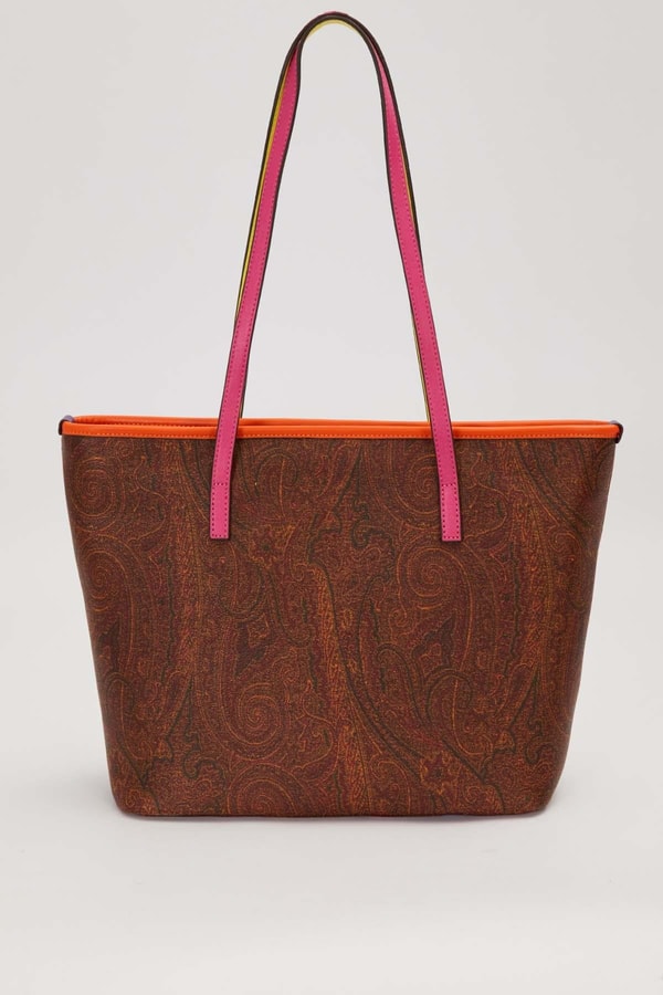 KOYU KAHVE Uzun Askılı Motif Desen Omuz Çantası