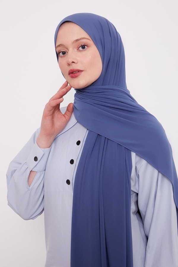 Lacivert Düz Sandy Şal